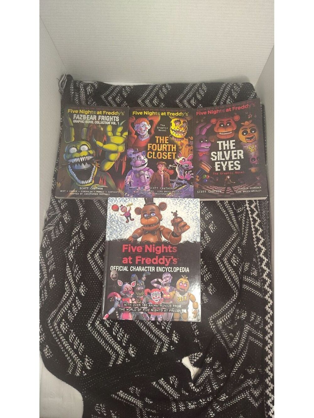Five Nights at Freddy's FNAF Graphic Novels Encyclopedia 4 Book Lot Cawthon